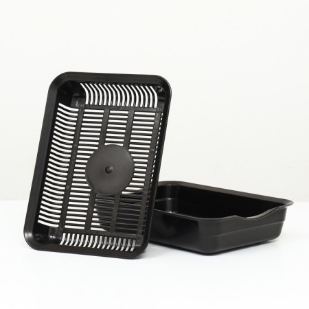 Toilet with a grid, 35.5x26x7 cm, black-4