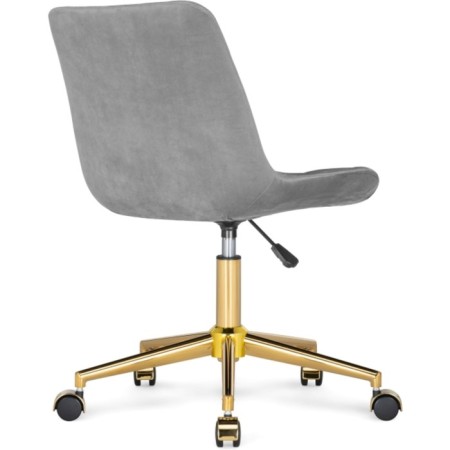 Computer chair Chester Metal/velor, gold/gray 49x60x84 cm-4