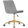 Computer chair Chester Metal/velor, gold/gray 49x60x84 cm