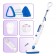 Steam mop KitFort KT-1048-3, 1300 W, 360 ml, cord 4.9 m, white-blue