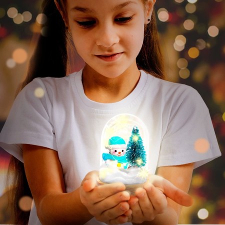 Set for creativity "New Year's nightlight: Snowman"-4