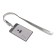 Badege-carman vertical (external 120 x 75mm), internal 100 x 69mm, metal, silver, tape 40 cm