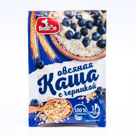 Oatmeal porridge with Preston blueberry, fast -cooking, 37 g-1
