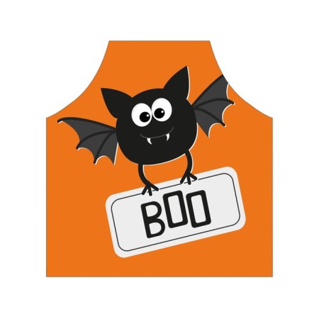 Apron kitchen with a photocrint "Bat scares", adjustable, size OS-2