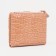 Women's wallet on the button, beige color
