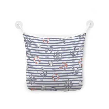 Organizer in a bath on suction cups "sea plot", for storing toys and trifles, size 33x39 cm-2