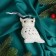 Christmas tree decoration "Snow Owl" 6x10 cm, white