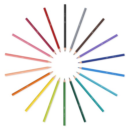 Pencils plastic 18 colors, bic kids tropicolors, mix-3