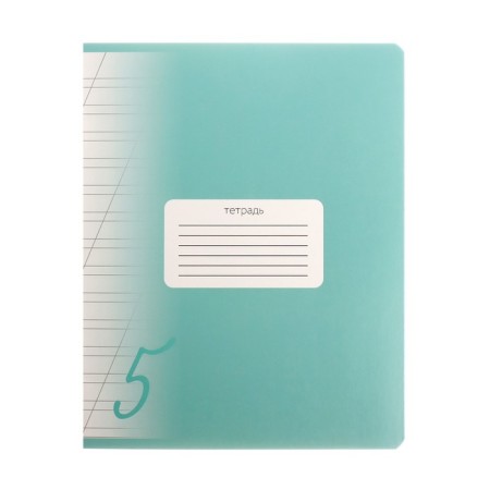 Notebook of 12 sheets in the slanting in the Calligrata line "Five. Green", covered cardboard, OFSET block