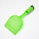 A scoop for cleaning a cat with a container for bags of 26 x 6 x 5 cm, green