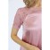 Atlas dress with lace sleeves, size 44