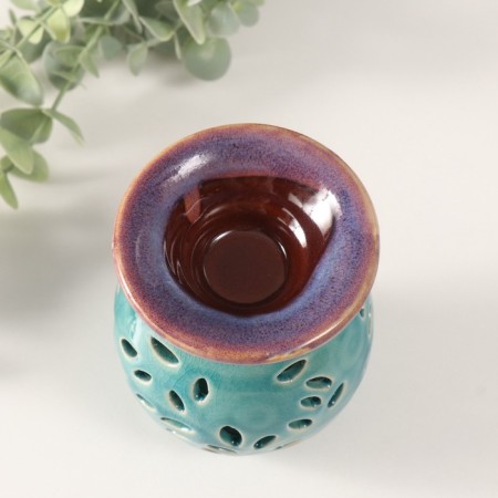 Aroma lamp ceramics "petals" mix 8.5x9x11 cm-6