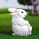 Garden figure "Stepashka sits" white, 15x13x19cm
