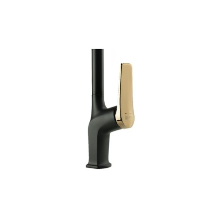 LEMARK Bronx LM3705BLR kitchen mixer, single -legged, excess length 204 mm, black/gold 90765-1