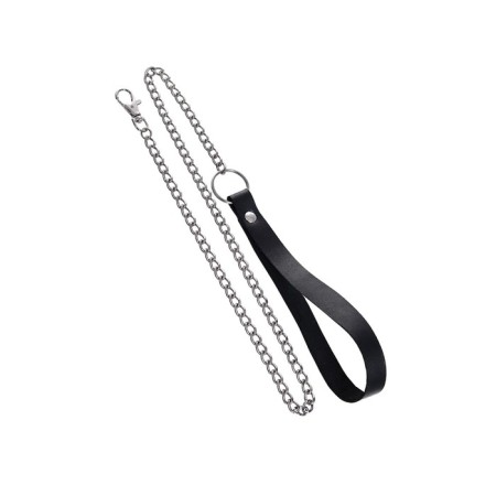 Land with carbine for the collar of Pecado BDSM, genuine leather, black color-1