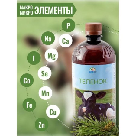 Additive with coniferous concentrate, for feed, 900 ml, "calf"-2