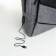 City backpack on a zipper, 4 pockets, USB, black/gray color