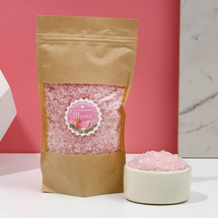 Bath salt, 300 g, aroma of raspberry punch, pure happiness