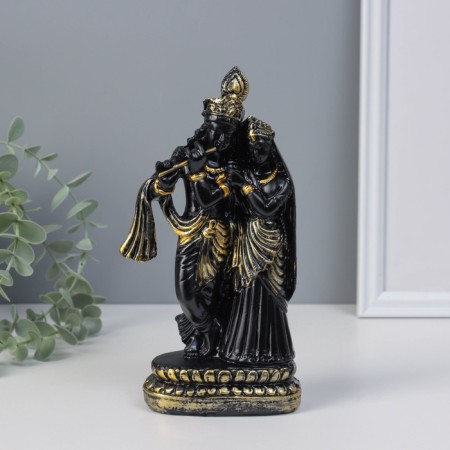 NECK Polystone "Radha and Krishna" Black 22x9.7x11 cm