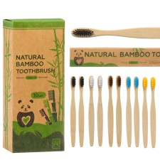 Bamboo dental brush average 10 pieces, mix of flowers
