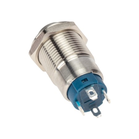 Anti-Vandal button Ø12 12V (LED) Fix (4C) OFF-on Blue (A-12-C2) Rexant-1