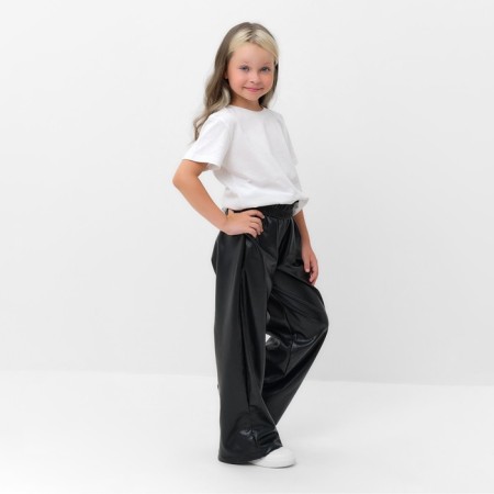 Direct pants for girls kaftan p. 36 (134-140 cm), black-1