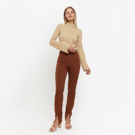 Women's pants, chocolate color, size 50-5
