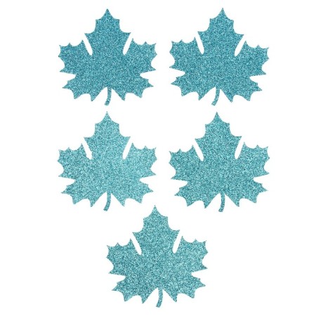 Set of leaves "maple" brilliant large, 5 pcs., Mix color-11