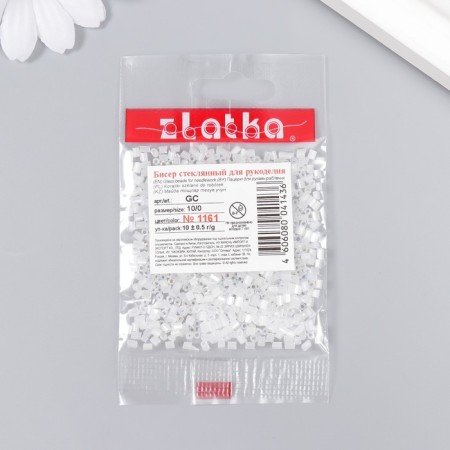 Zlatka beads 10/0, 10 g, No. 1161 White-2