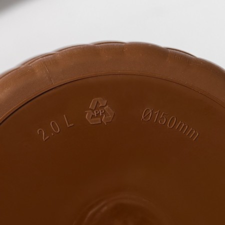Pot for flowers with the Podon "Rotan", 2 l, the color is dark brown-3