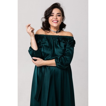 Women's dress, size 58, green color-4