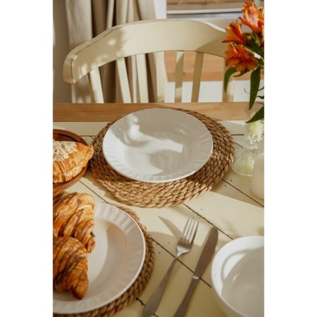 Set of porcelain plates SL Home "Vintage Frank", D = 22.5 cm, white color-9