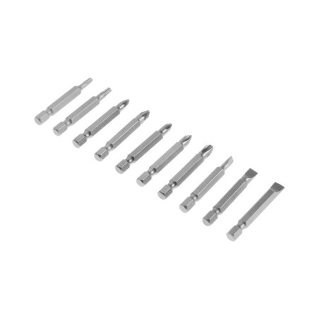 Набор бит ТУНДРА, сталь CrV, PH, PZ, SL, Torx х 50 мм, 10 шт.-1