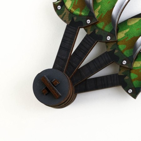Wooden weapons, children's souvenir "khaki", cerambit - shuriken, 12 x 3.2 x 2.4 cm-3