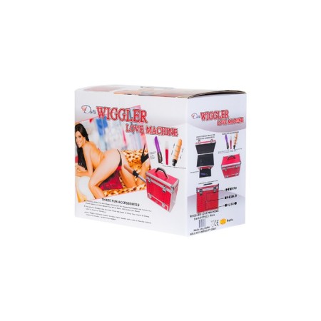 Sex Machine suitcase Diva Wiggler, 2 nozzles, metal, pink color, 17 cm-10