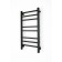 Electric towel Grois Alex, 400x800 mm, 8 crossbars, lower, black