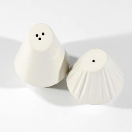 Set of ceramic solo and list of geometry, 14.5 x 10.8 cm, white color-2