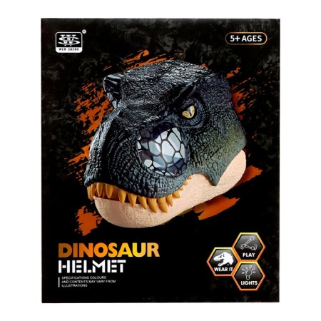The interactive helmet of the Dinosaurus "Tyrannosaurus", light, sound, works from batteries-8