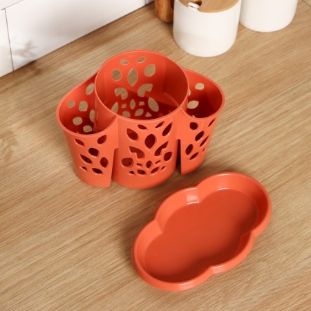 Camelia cutlery stand, 3 departments, color mix-12
