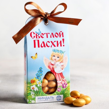 Almonds in chocolate glaze "Light Easter", 100 g.