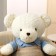 Soft toy "Bear", in a blue shirt, 100 cm