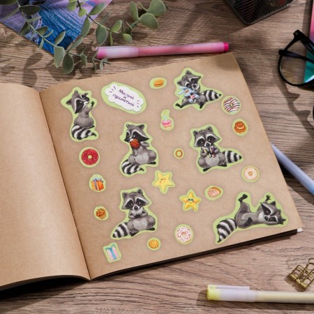 Paper stickers "Lovely Races", 11 x 16 cm-1