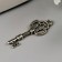 Suspension "key" color silver 1x2.5 cm