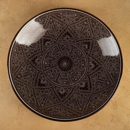 Largan Rishtan ceramics "Patterns", 42 cm, brown-4