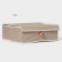 Organizer for storage with a lid LadOM "Francesca", 35 × 30 × 12 cm, beige color