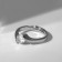 Ring "Classic" crystal circle, white color in silver, dimensionless