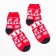 Women's socks "Patterns and deer" color red, size 23-25