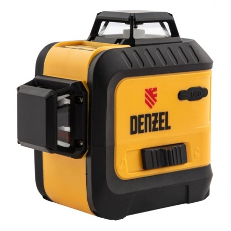 Laser Laser Denzel LX 360-2 Red, 30 m, 635 Hm, 2 rays, LI 2800 mAh, mult and mult and multiple