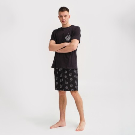 Pajama men's kaftan "f*ck you" R.54, black-3