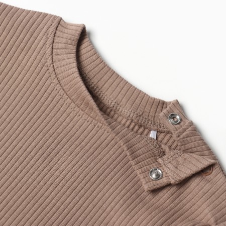 T -shirt with DL. Sleeve Kroshka I am Olives, p. 86-92, brown-1